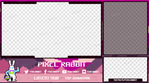 FREE overlay maker template for Twitch (theme: 8bit rabbit style).