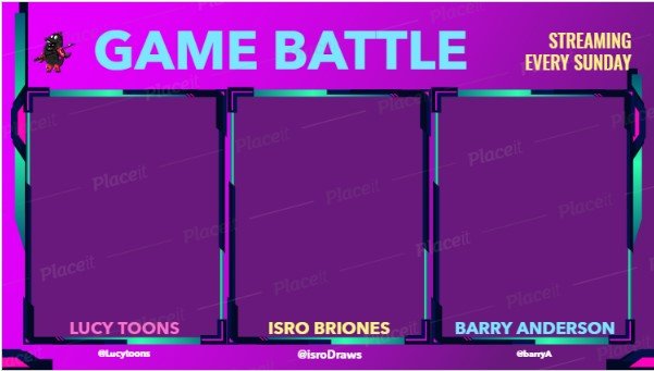 FREE overlay maker template for theme Battle Stream