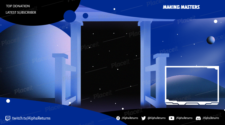 FREE overlay maker template for theme Gaming Japanese Style