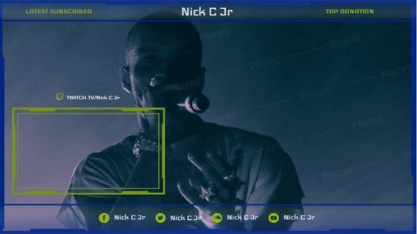 FREE overlay maker template for theme Musician Webcam