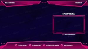 FREE overlay maker template for theme OBS Sharp Lines