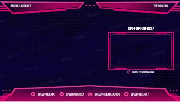 Placeit - Laser-Themed Twitch Overlay Template for a Just Chatting