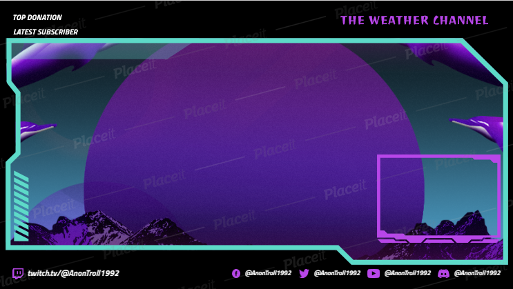 FREE overlay maker template for theme Weather Stream