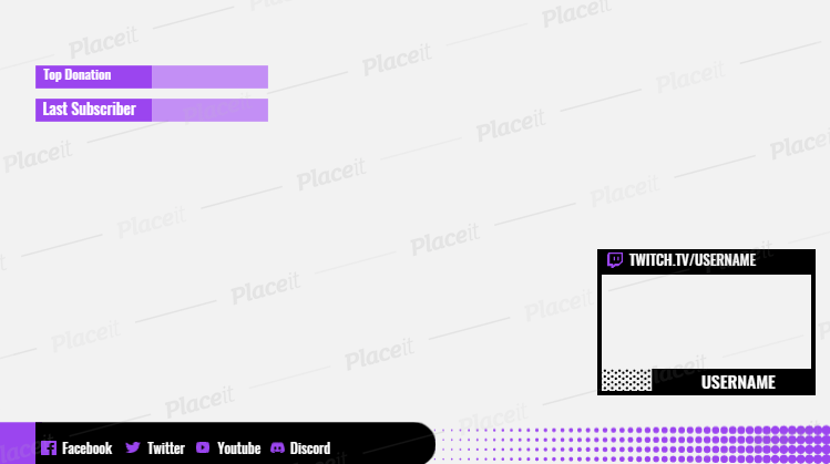 FREE overlay maker template for Twitch (theme: overlay maker for donation ).