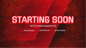FREE starting soon scene template for Twitch theme Tactical Gamer