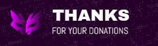 FREE thank you panel template for Twitch theme Donation Thanks Note