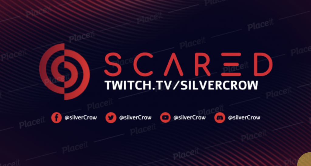 FREE channel banner template for Twitch (theme: Scared tribal).