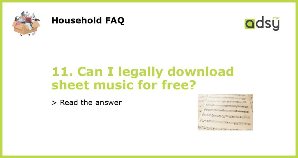 11. Can I legally download sheet music for free featured