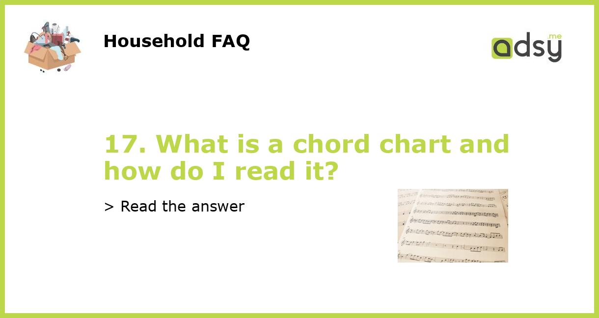 What is a chord chart and how do I read it?