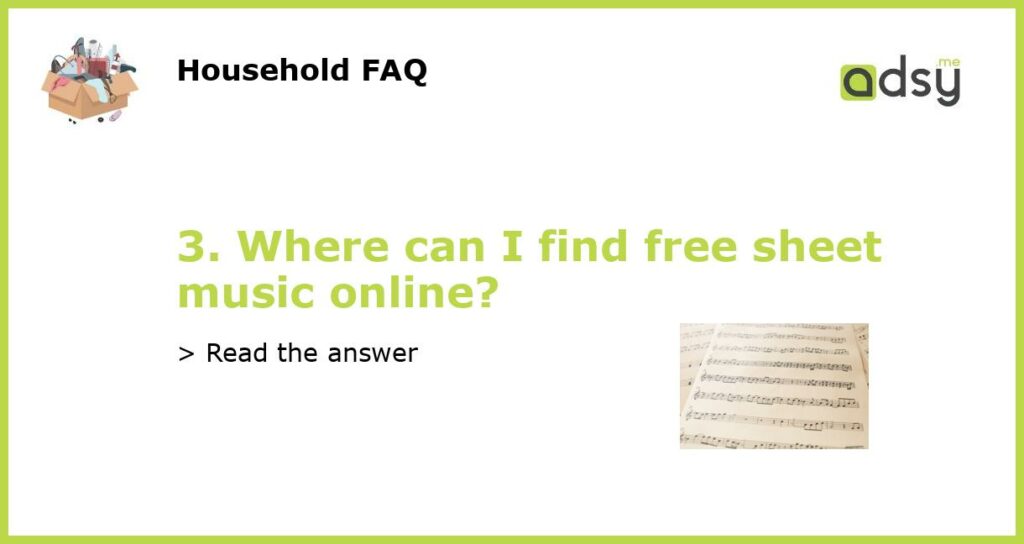 3. Where can I find free sheet music online featured