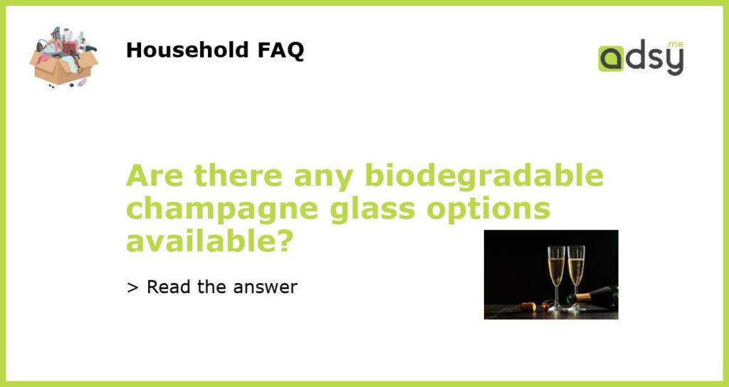 Are there any biodegradable champagne glass options available featured