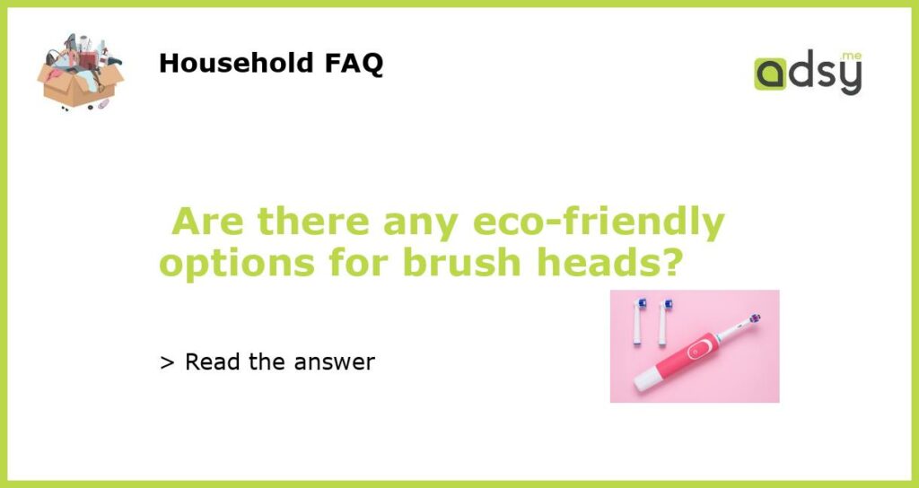 Are there any eco friendly options for brush heads featured