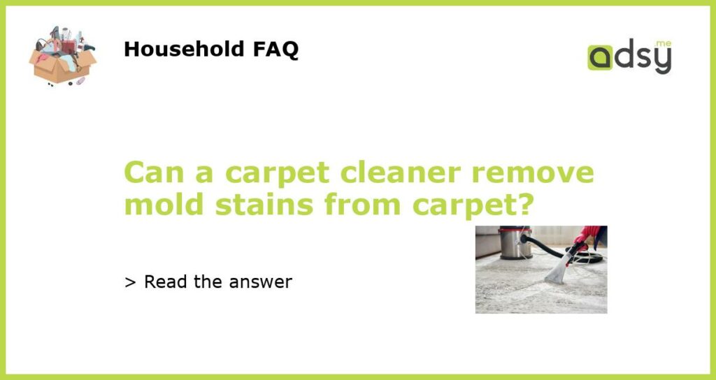 Can a carpet cleaner remove mold stains from carpet featured