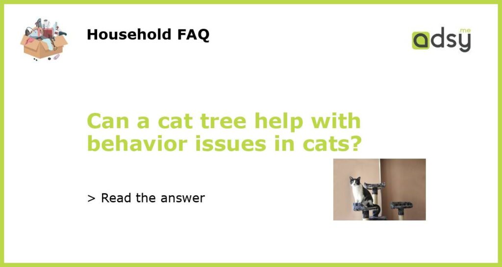 Can a cat tree help with behavior issues in cats featured