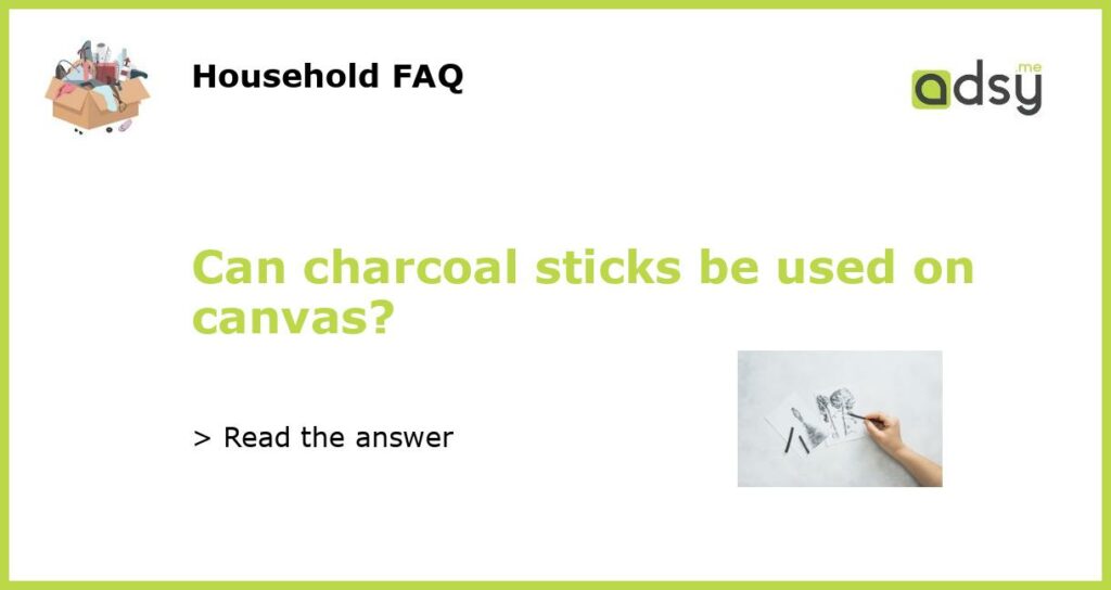 Can charcoal sticks be used on canvas featured