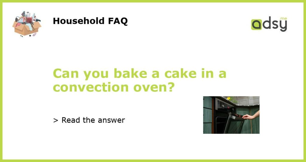 Can you bake a cake in a convection oven featured