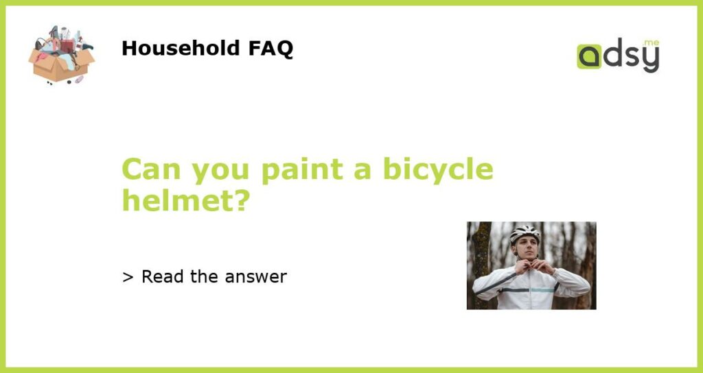 Can you paint a bicycle helmet featured