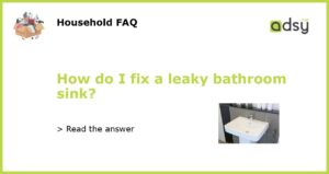 How do I fix a leaky bathroom sink featured