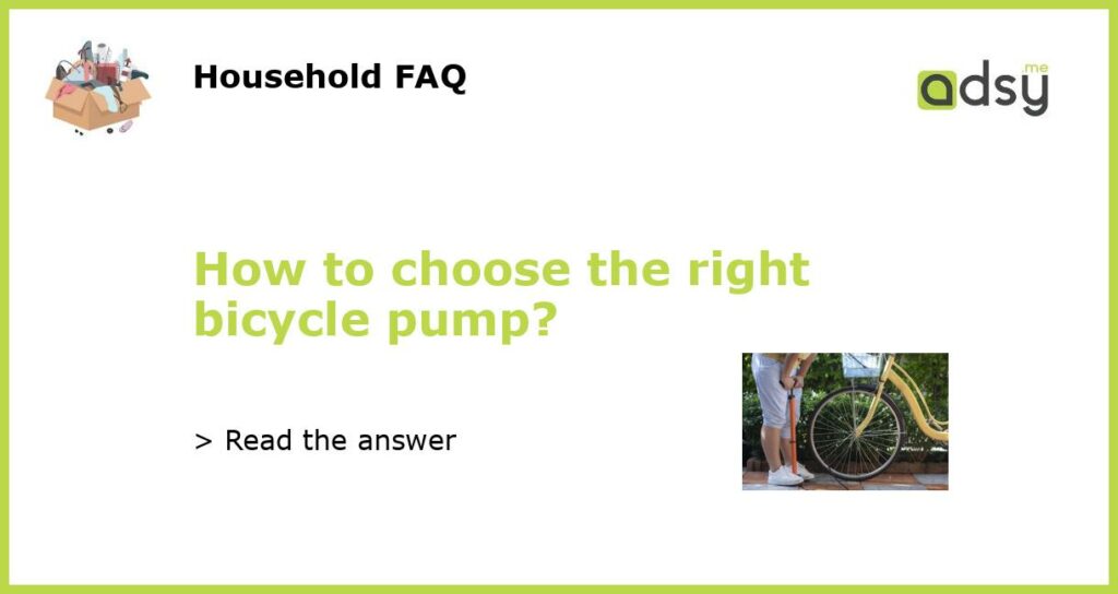 How to choose the right bicycle pump featured