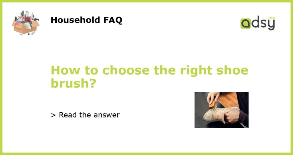 How to choose the right shoe brush featured