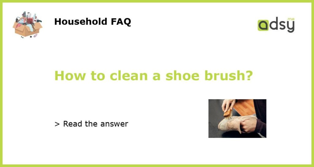 How to clean a shoe brush featured