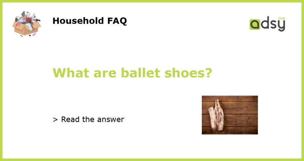 What are ballet shoes?