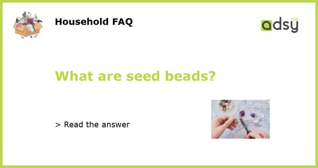 What are seed beads?