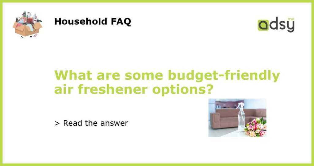 What are some budget friendly air freshener options featured