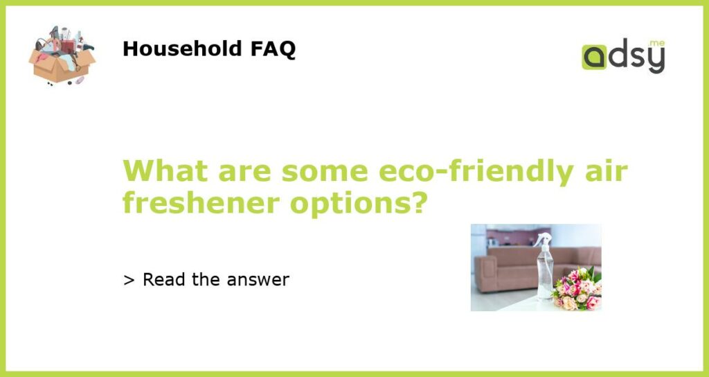 What are some eco friendly air freshener options featured