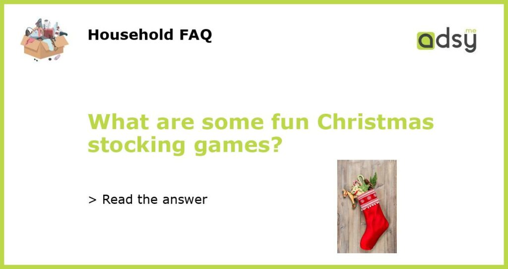 What are some fun Christmas stocking games featured