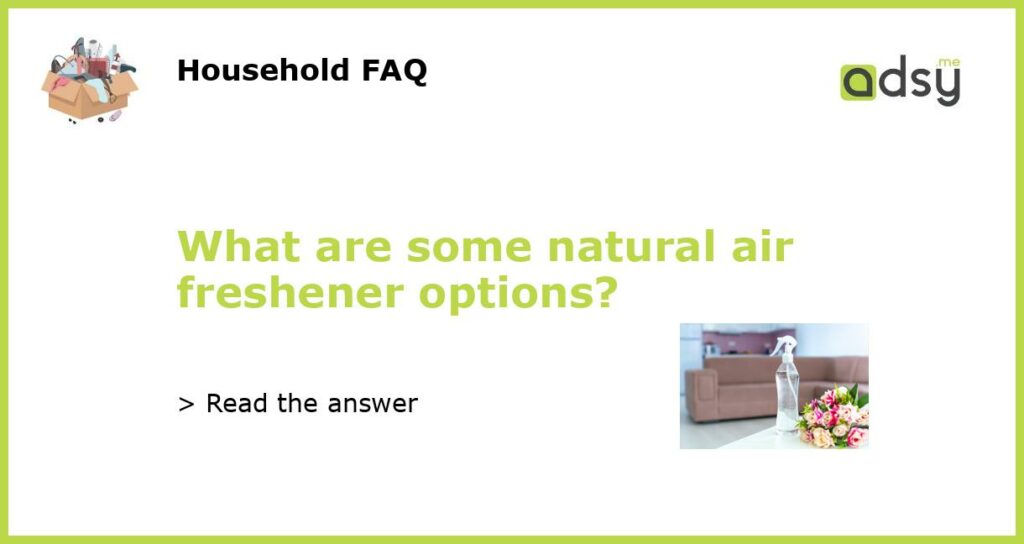 What are some natural air freshener options featured
