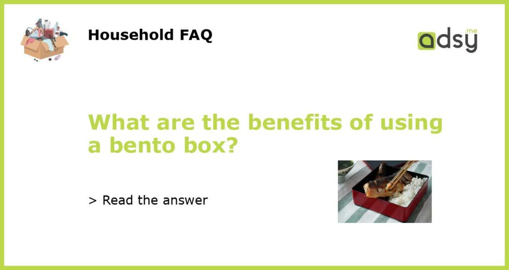 What are the benefits of using a bento box featured