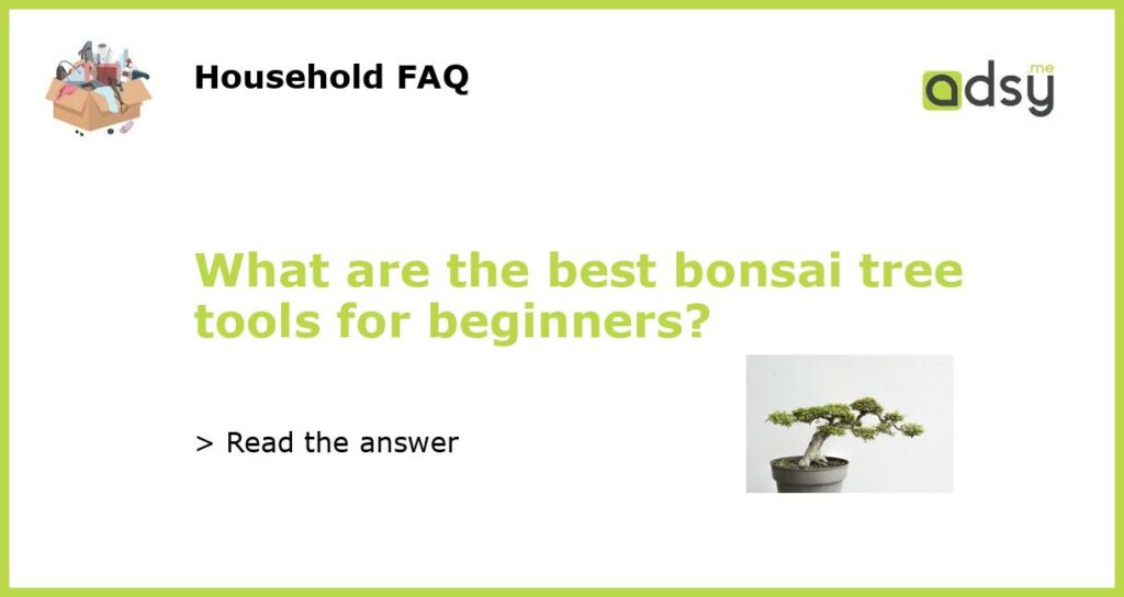 What are the best bonsai tree tools for beginners featured