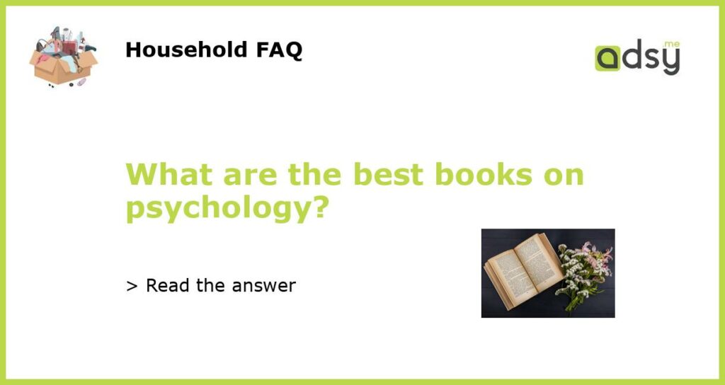 What are the best books on psychology featured