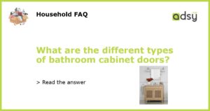 What are the different types of bathroom cabinet doors featured