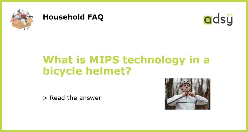 What is MIPS technology in a bicycle helmet featured