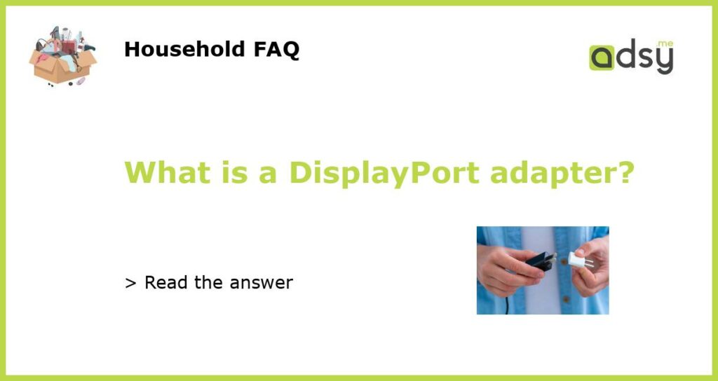 What is a DisplayPort adapter?