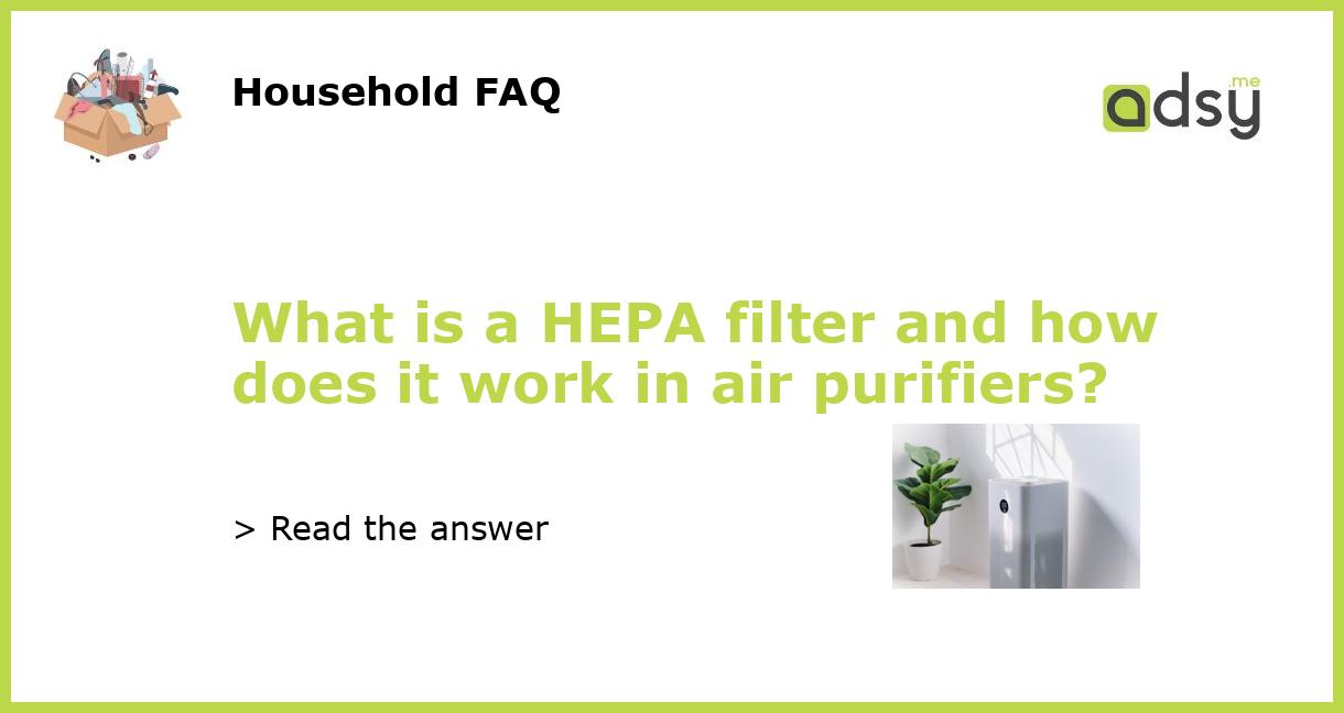 What is a HEPA filter and how does it work in air purifiers?