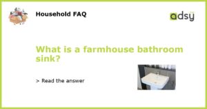 What is a farmhouse bathroom sink featured