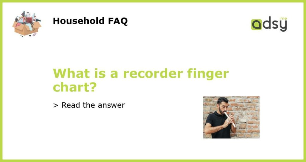 What is a recorder finger chart?