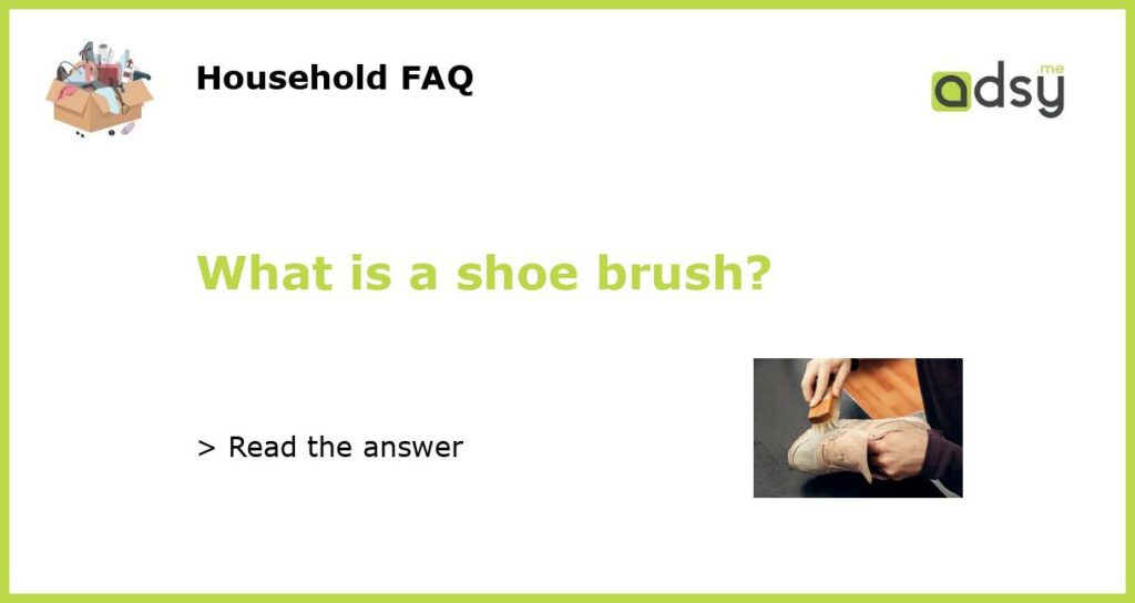 What is a shoe brush featured