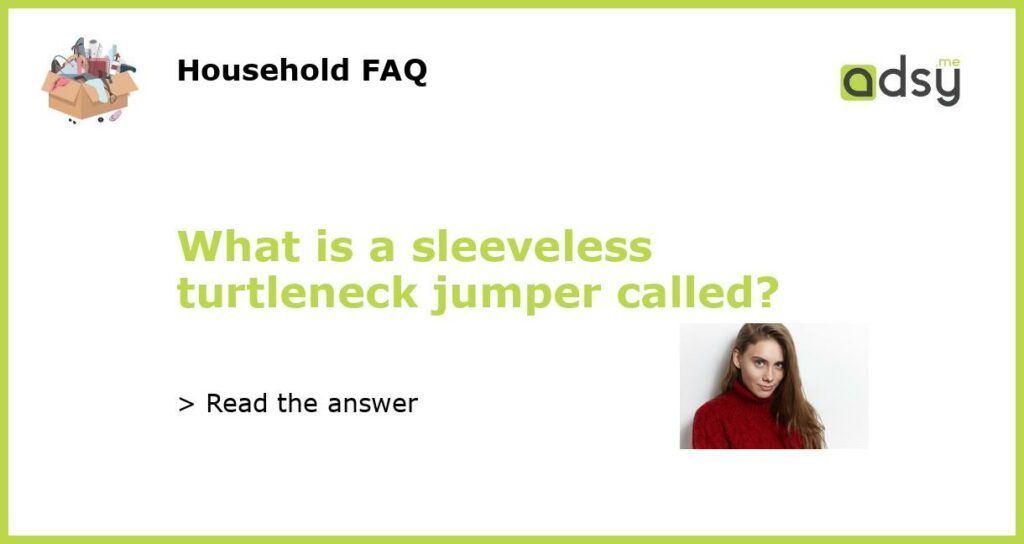 What is a sleeveless turtleneck jumper called featured