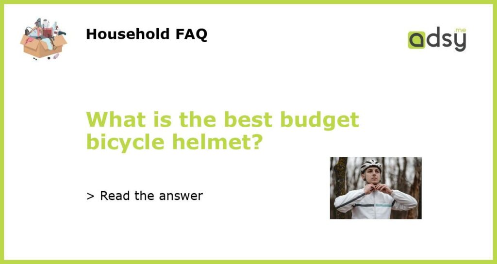 What is the best budget bicycle helmet featured