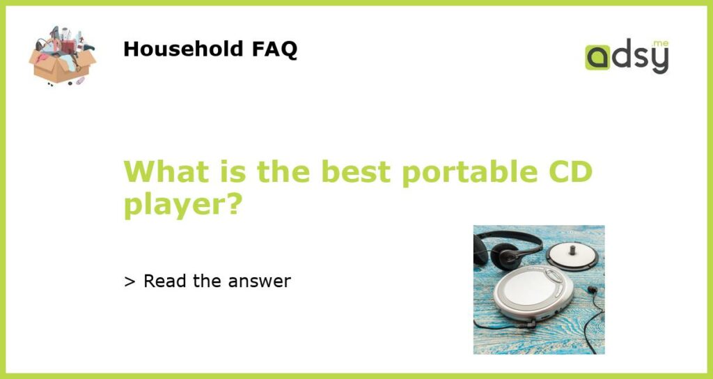 What is the best portable CD player featured