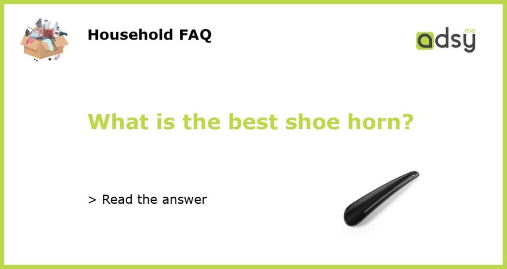 What is the best shoe horn featured