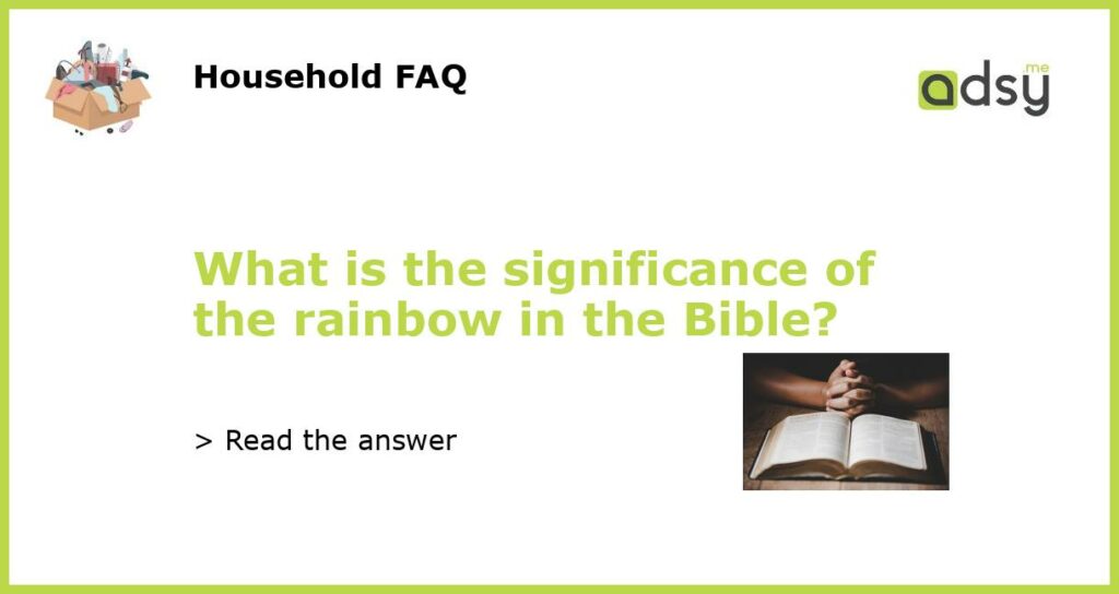 What is the significance of the rainbow in the Bible featured