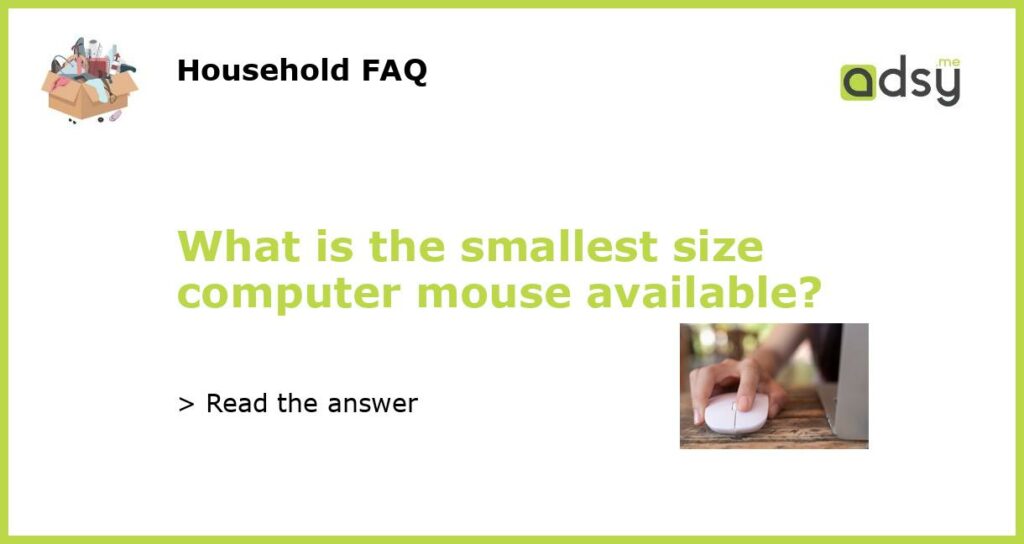 What is the smallest size computer mouse available featured