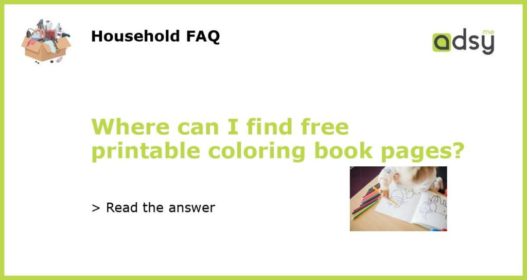 Where can I find free printable coloring book pages featured