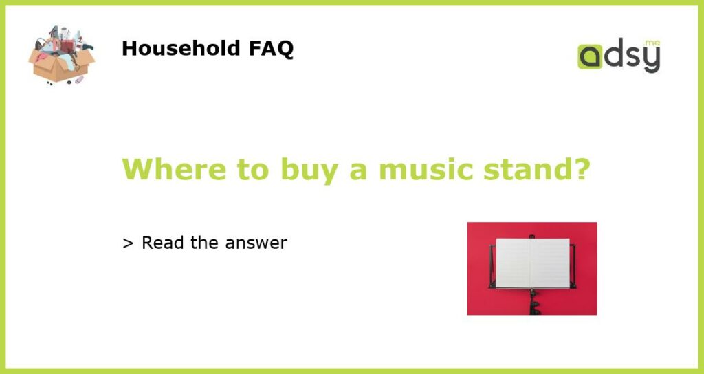 Where to buy a music stand featured