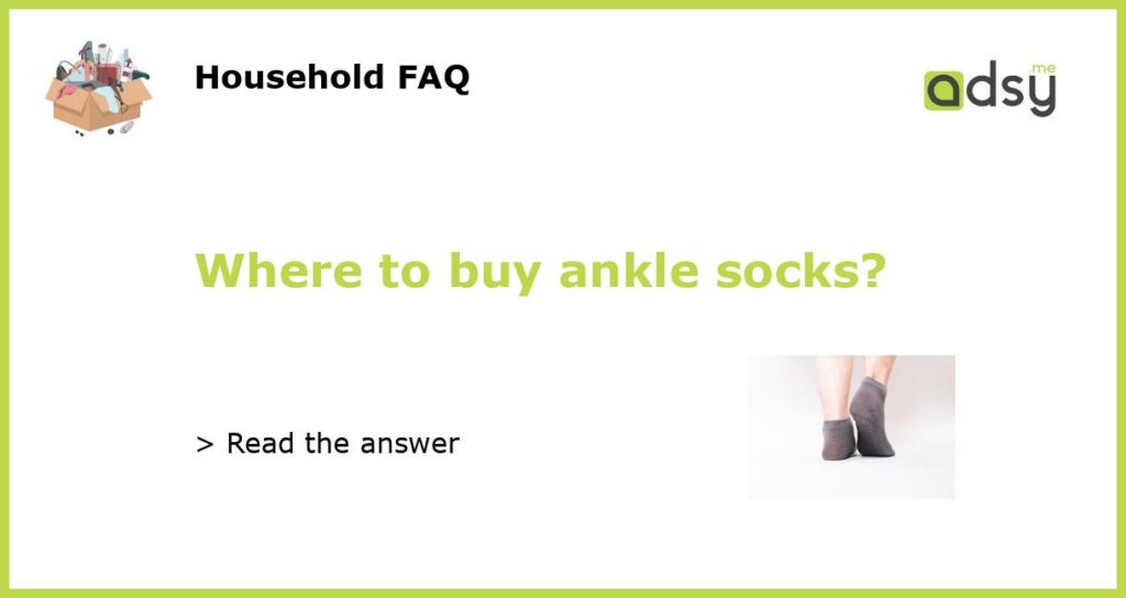 Where to buy ankle socks featured